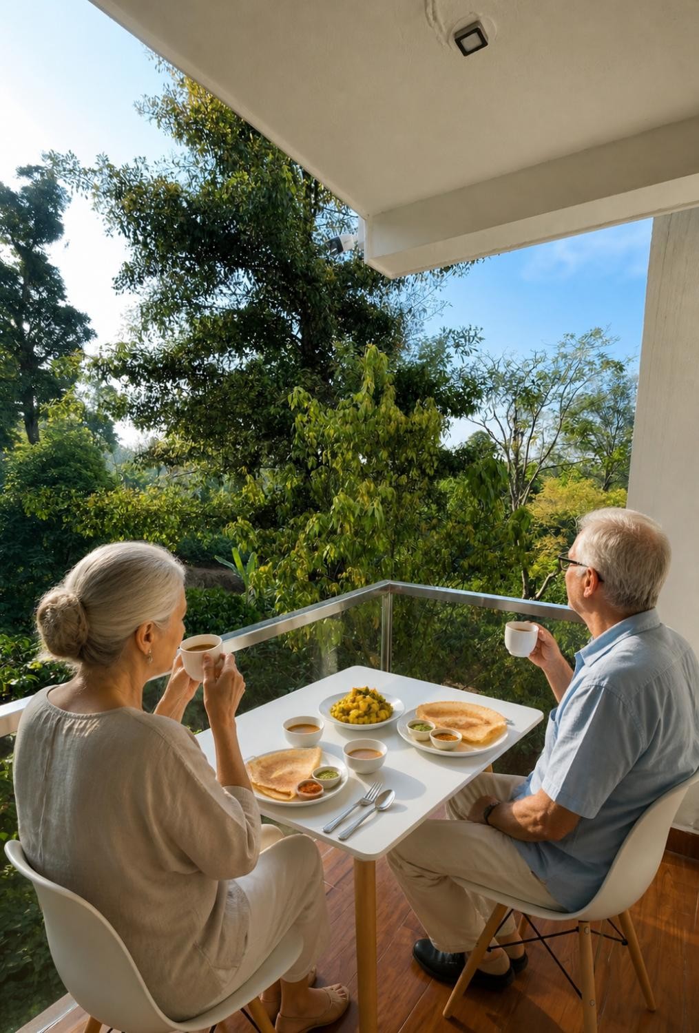 Breakfast on the balcony